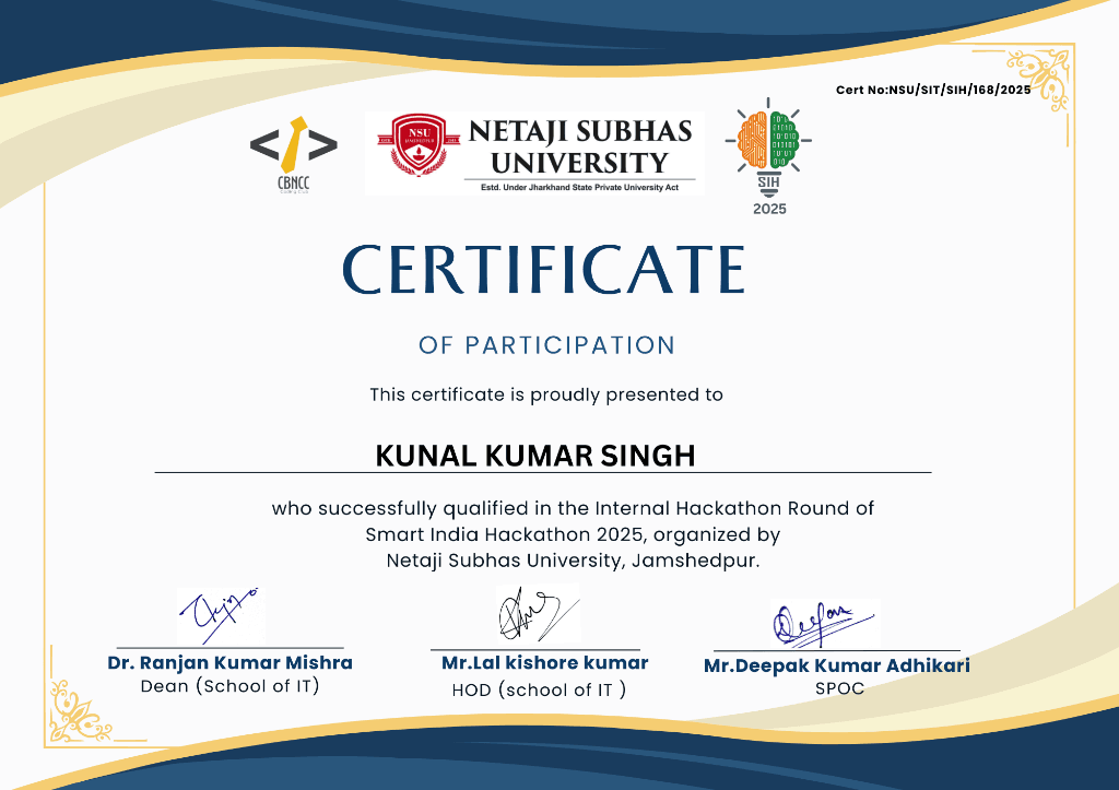 Smart India Hackathon 2025